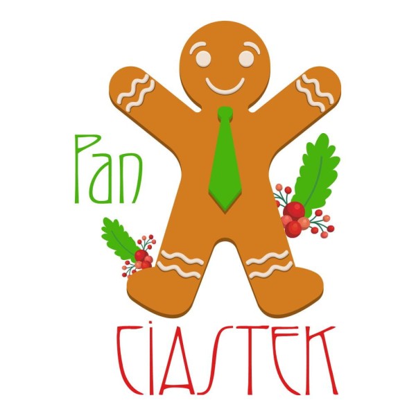 Koszulka Męska T-Shirt Świąteczna Pan Ciastek