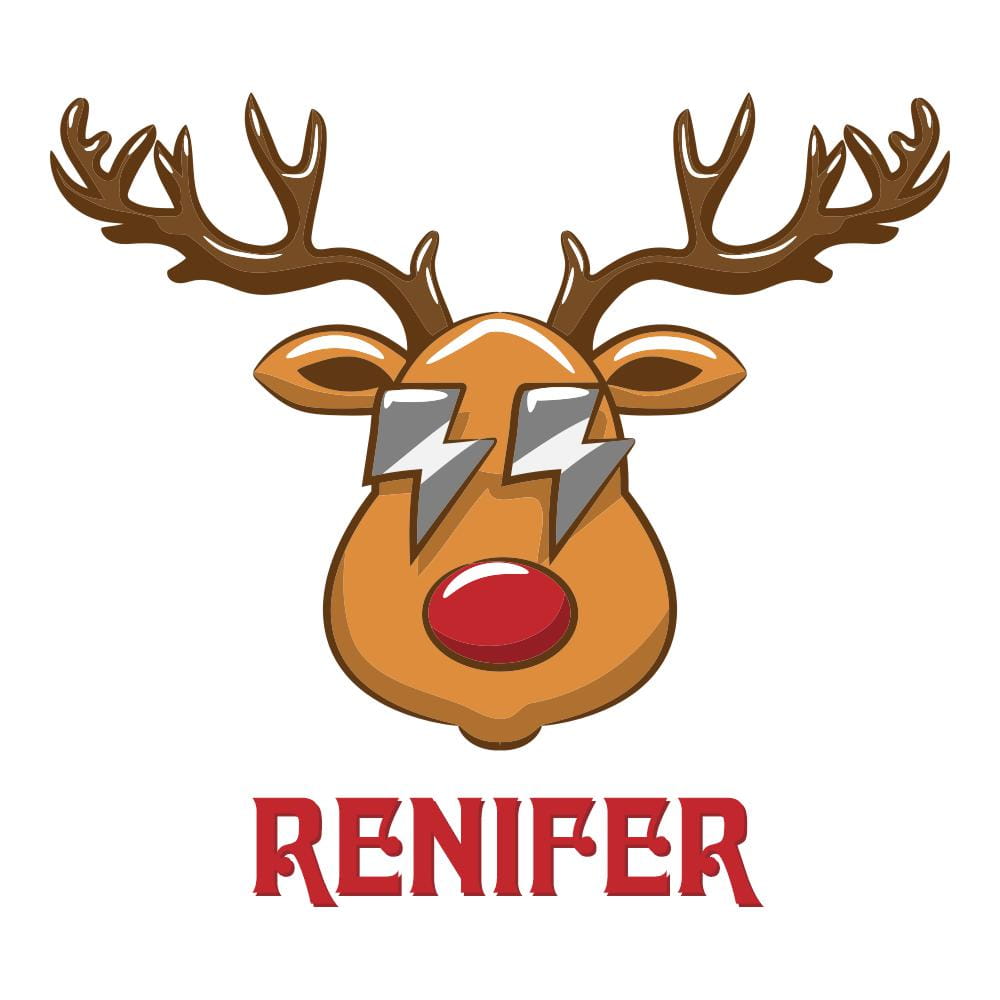 Koszulka Męska T-Shirt Świąteczna Renifer