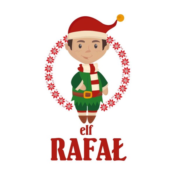 Koszulka Dziecięca Świąteczna Elf + imię