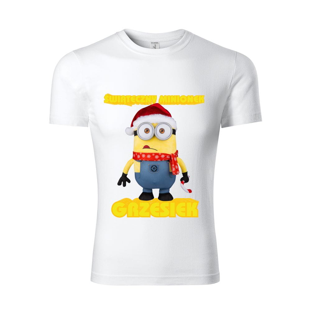 Koszulka Dziecięca Świąteczny Minionek Z Imieniem