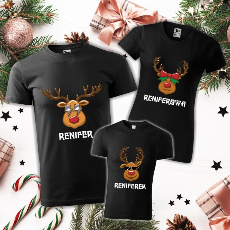 Zestaw Koszulek Świątecznych Dla Mamy Taty Dziecka