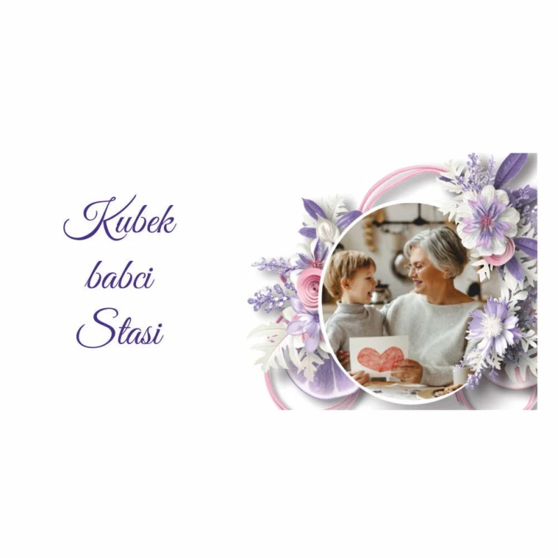 Kubek Latte Na Dzień Babci Ze Zdjęciem