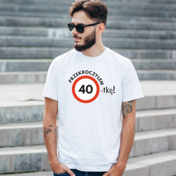 Koszulka Męska T-Shirt Przekroczyłem 40-tkę