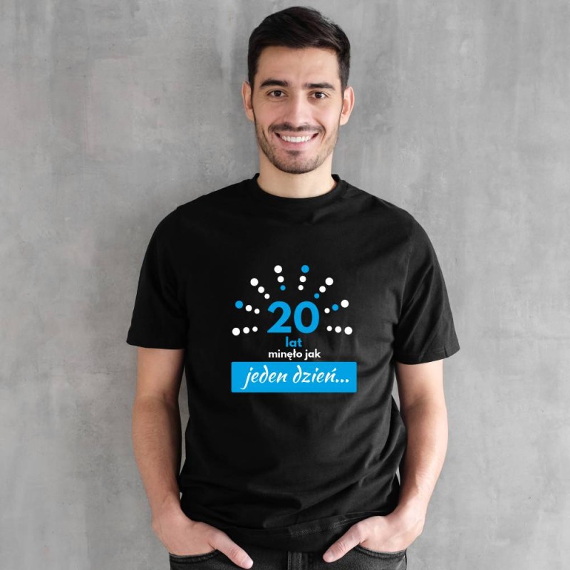 Koszulka Męska T-Shirt 20 Lat Minęło Jak Jeden Dzień