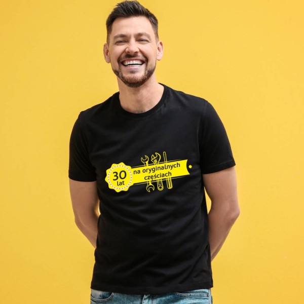 Koszulka Męska T-Shirt 30 Lat Na Oryginalnych Częściach
