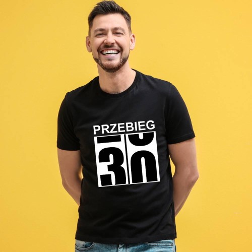 Koszulka Męska Prezent Na Urodziny Przebieg 30
