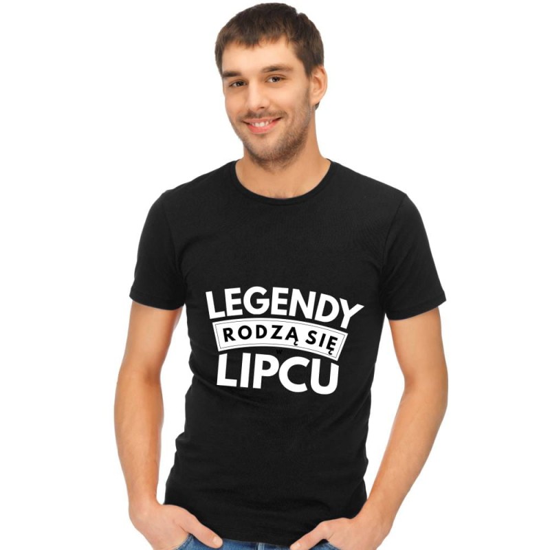 Koszulka Męska T-Shirt Urodzinowa Legendy Rodzą Się W Lipcu