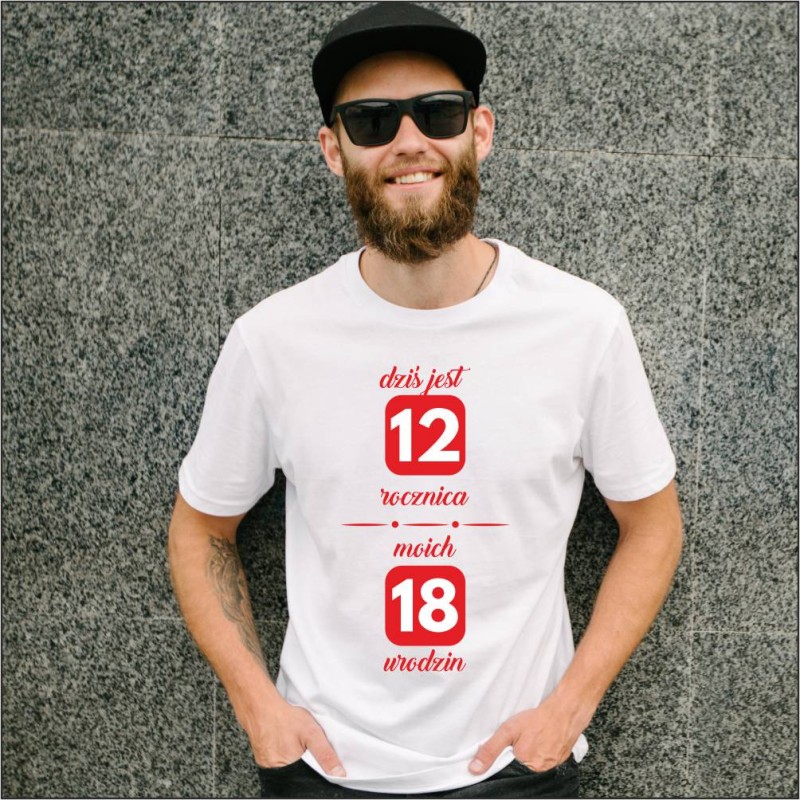 Koszulka Męska T-Shirt Urodzinowa Na Prezent
