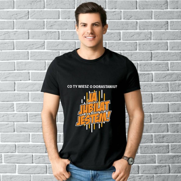 Koszulka Męska T-Shirt Urodzinowa Na Prezent Ja Jubilat Jestem