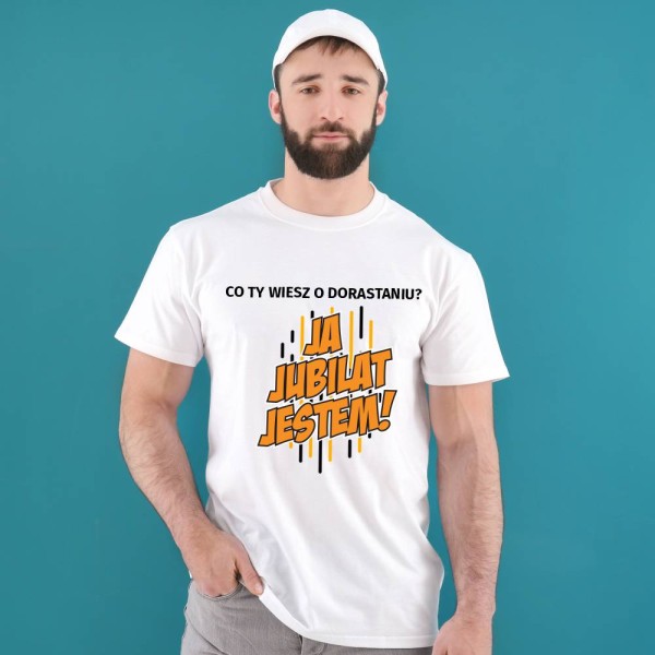 Koszulka Męska T-Shirt Urodzinowa Na Prezent Ja Jubilat Jestem