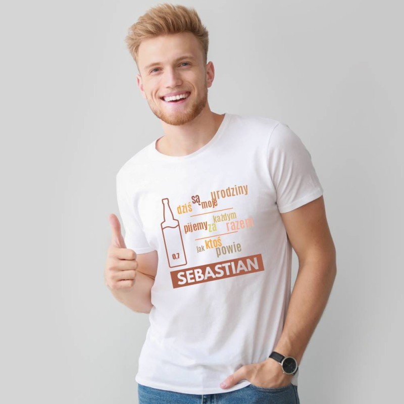 Koszulka Męska T-Shirt Urodzinowa Na Prezent