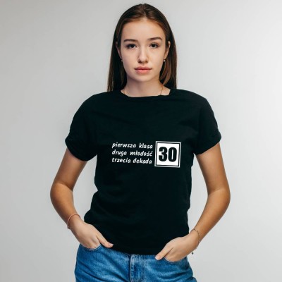 Koszulka Damska Prezent Na Urodziny Pierwsza Klasa