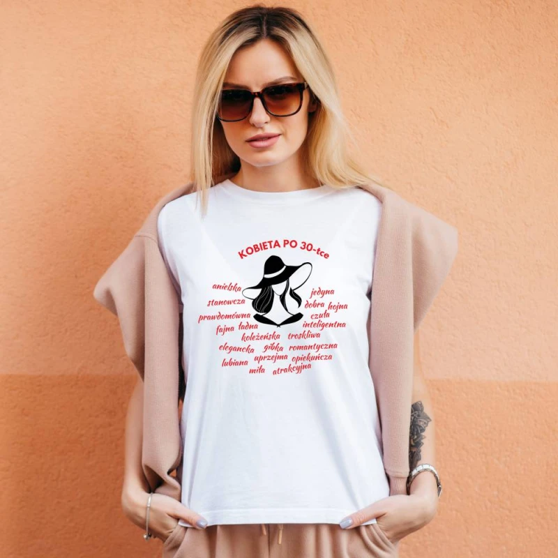 Koszulka Damska T-Shirt Urodzinowa Na Prezent Kobieta Po 30-tce