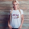 Koszulka Damska T-Shirt Urodzinowa Na Prezent 40 Lat Dalej Ciacho