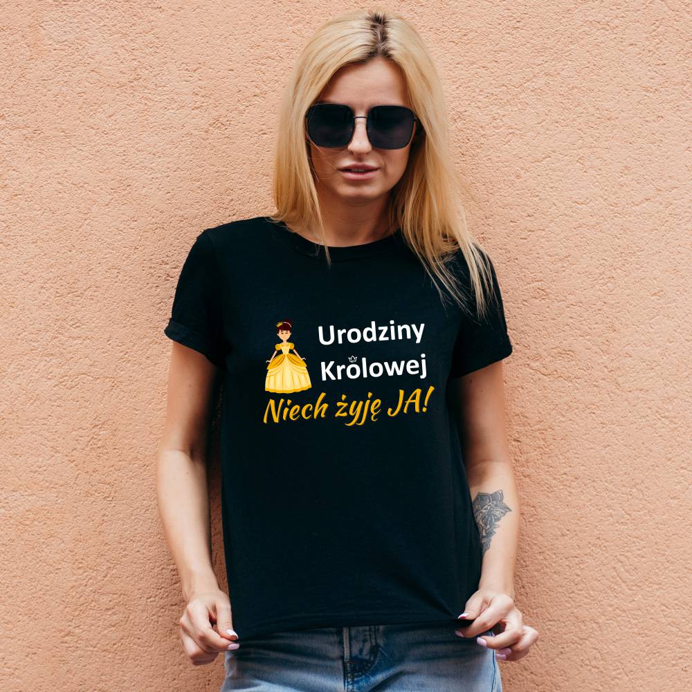 Koszulka Damska T-Shirt Urodzinowa Na Prezent Urodziny Królowej