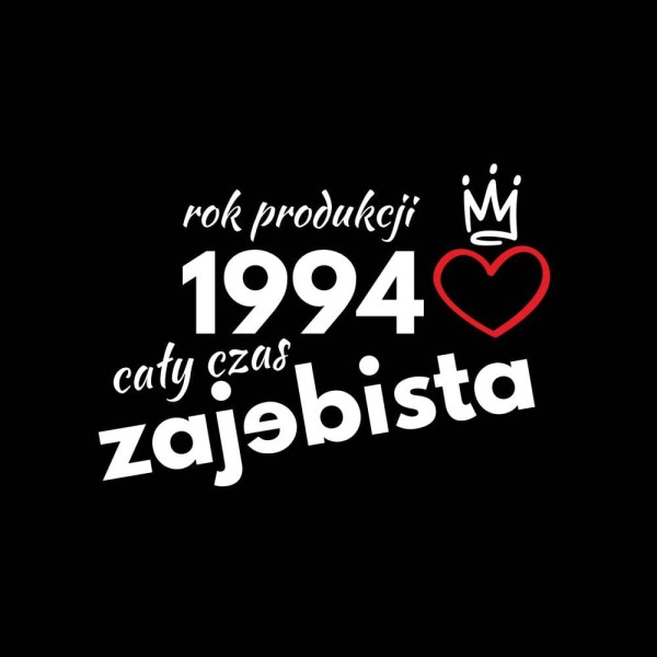 Koszulka Damska T-Shirt Urodzinowa Na Prezent  Rok Produkcji