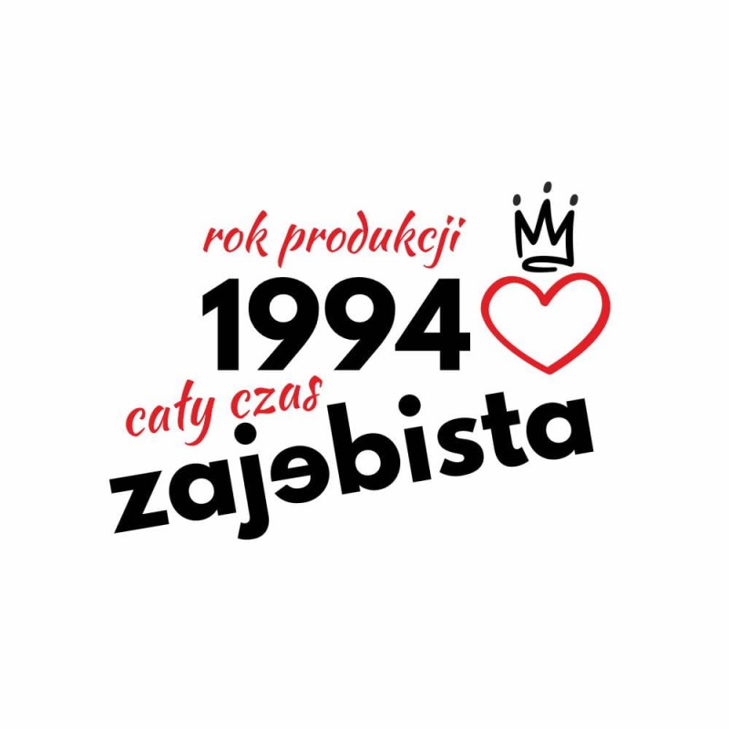 Koszulka Damska T-Shirt Urodzinowa Na Prezent Rok Produkcji