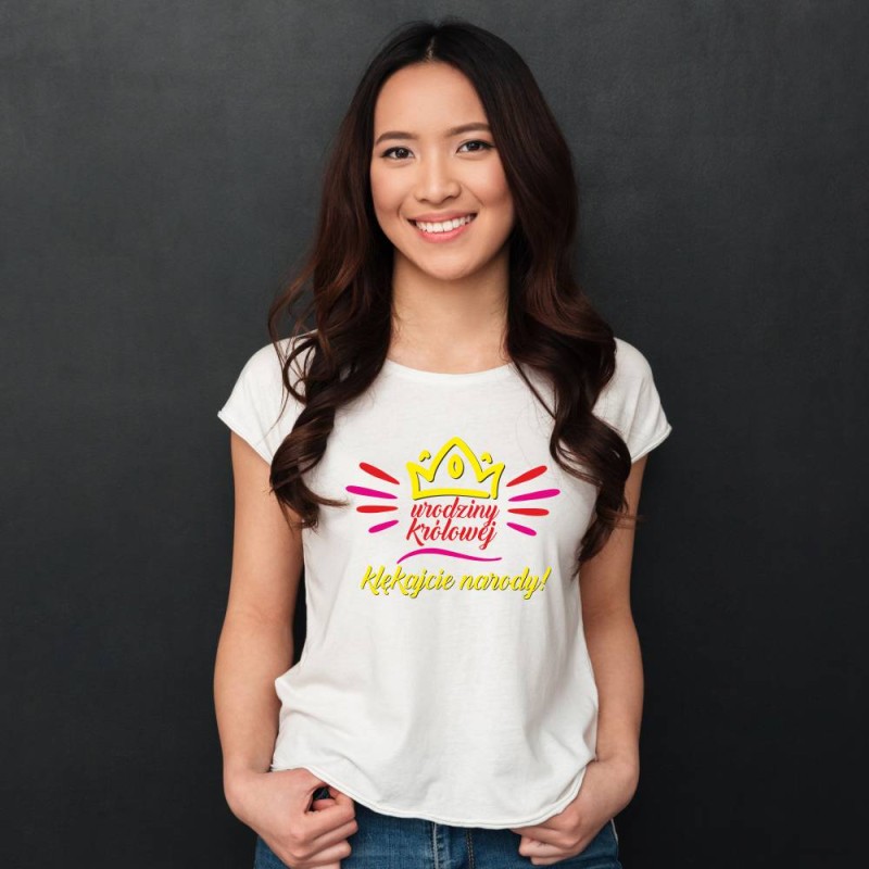 Koszulka Damska T-Shirt Urodzinowa Urodziny Królowej