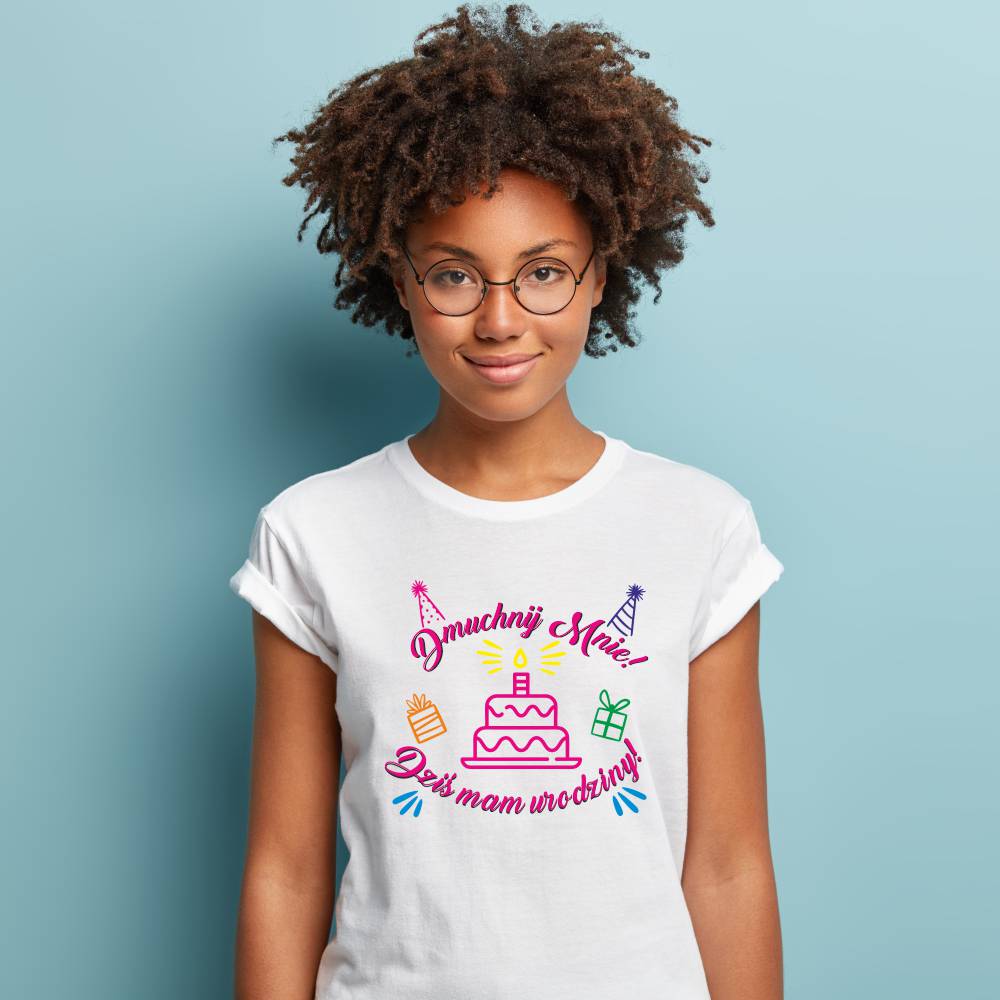 Koszulka Damska T-Shirt Urodzinowa Na Prezent