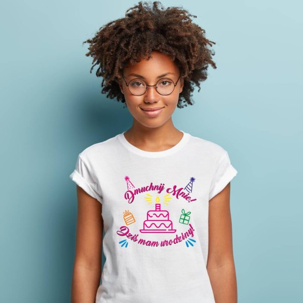 Koszulka Damska T-Shirt Urodzinowa Na Prezent