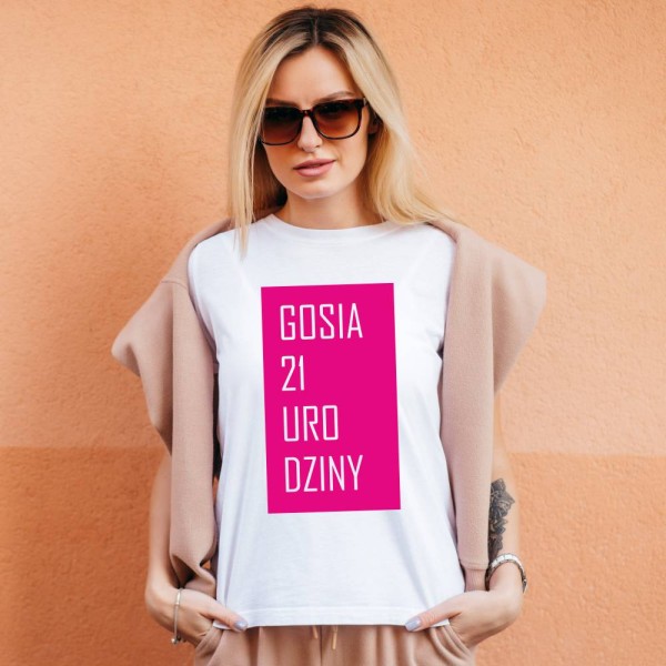 Koszulka Damska T-Shirt Urodzinowa Na Prezent