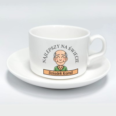 Filiżanka Najlepszy Na Świecie Dziadek + imię