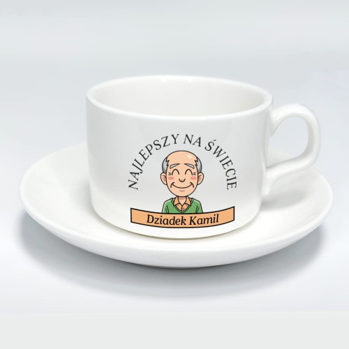 Filiżanka Najlepszy Na Świecie Dziadek + imię