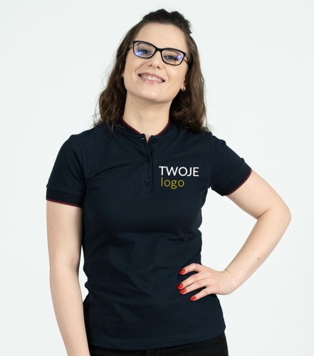 Koszulka Damska Polo z Własnym Nadrukiem 215g - Diamond