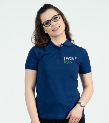 Koszulka Damska Polo z Własnym Nadrukiem 200g - Resist Heavy