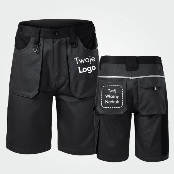 Shorty Męskie Robocze Woody z Własnym Nadrukiem