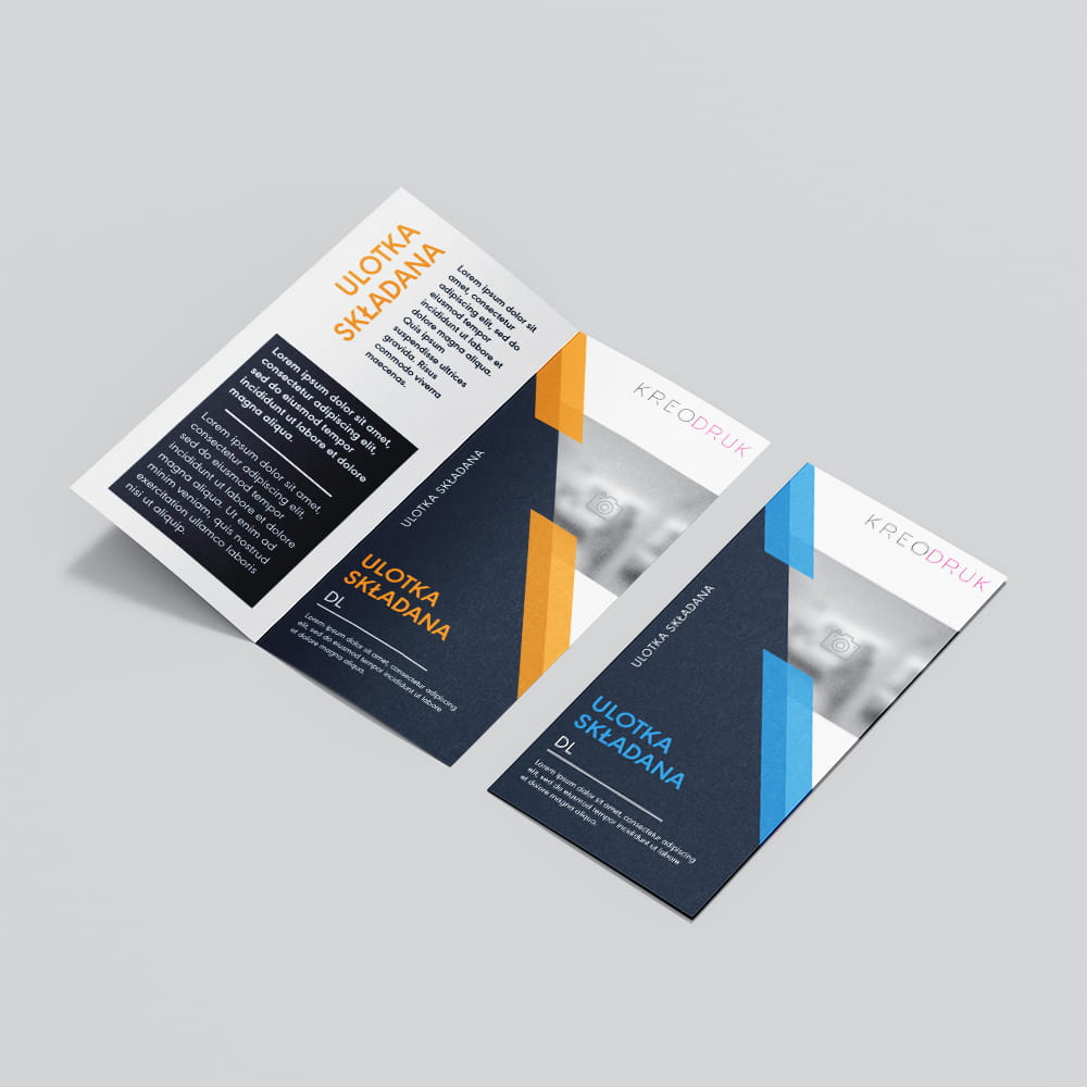 Ulotka Dl Składana Na Pół