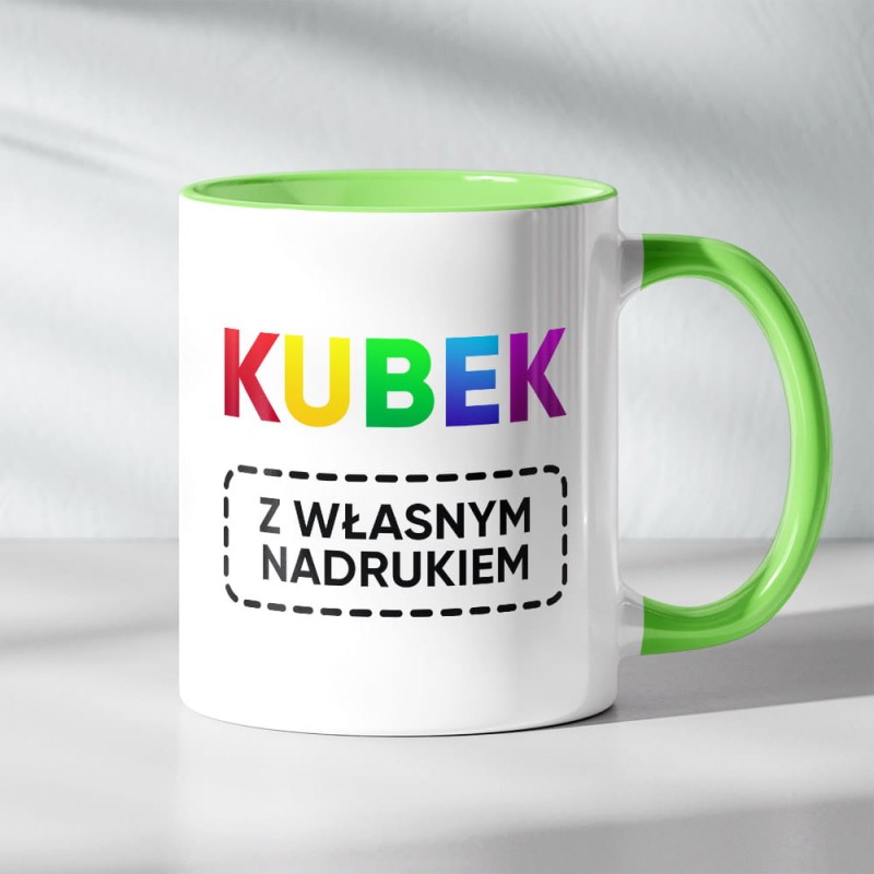 Kubek Zielony Z Własnym Nadrukiem