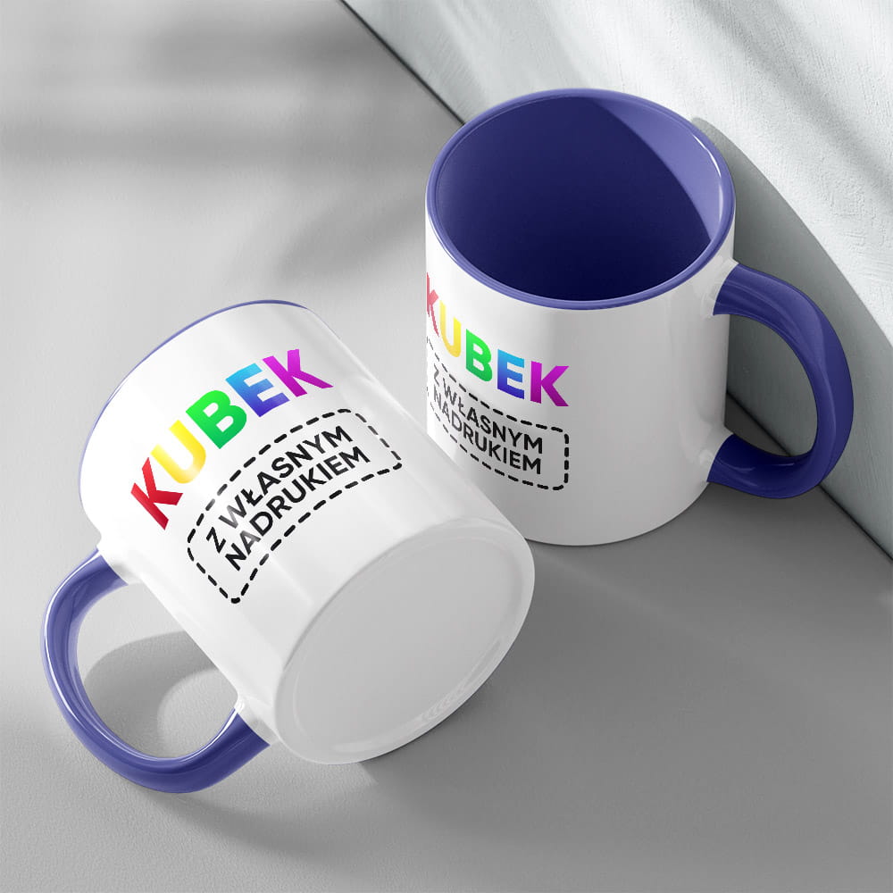 Kubek Niebieski Z Własnym Nadrukiem