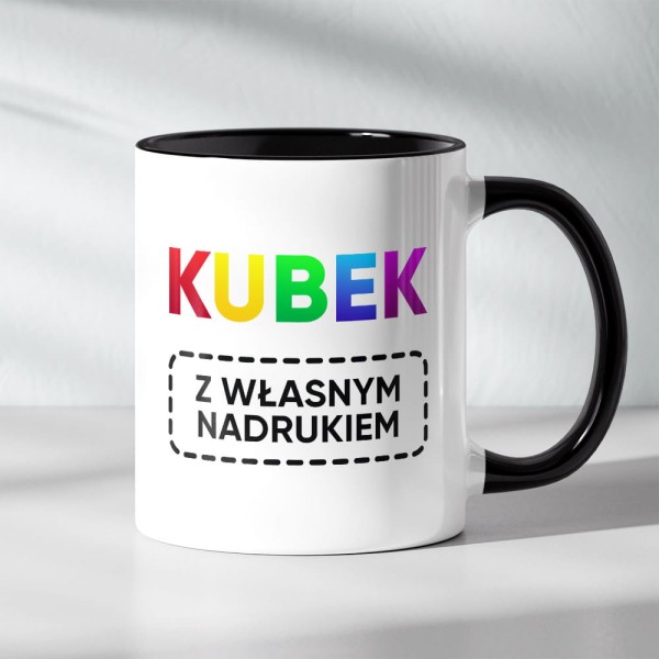 Kubek Czarny Z Własnym Nadrukiem