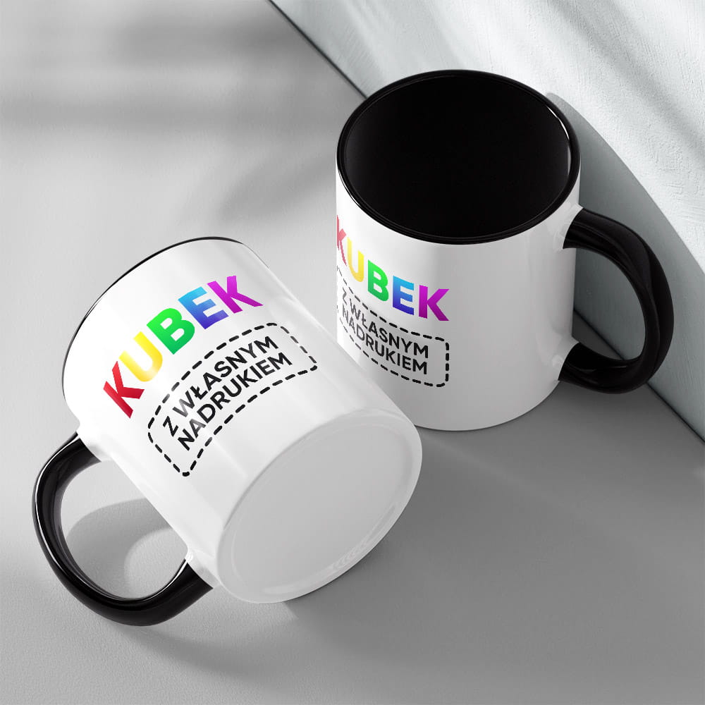 Kubek Czarny Z Własnym Nadrukiem