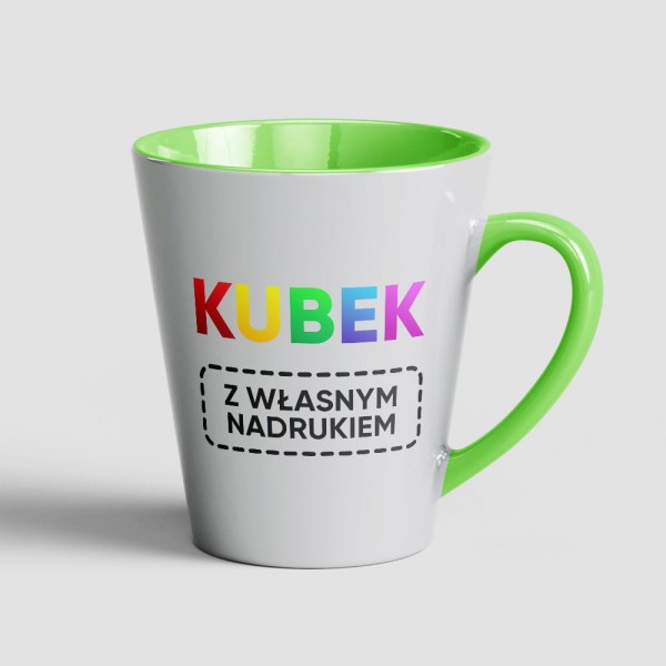 Kubek Latte Zielony Z Własnym Nadrukiem