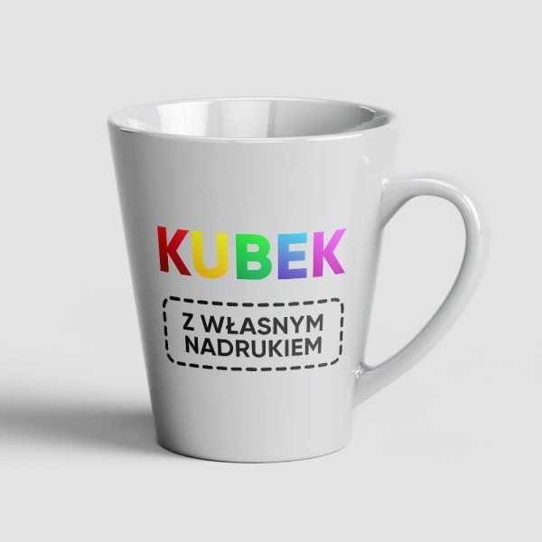 Kubek Latte Biały Z Własnym Nadrukiem