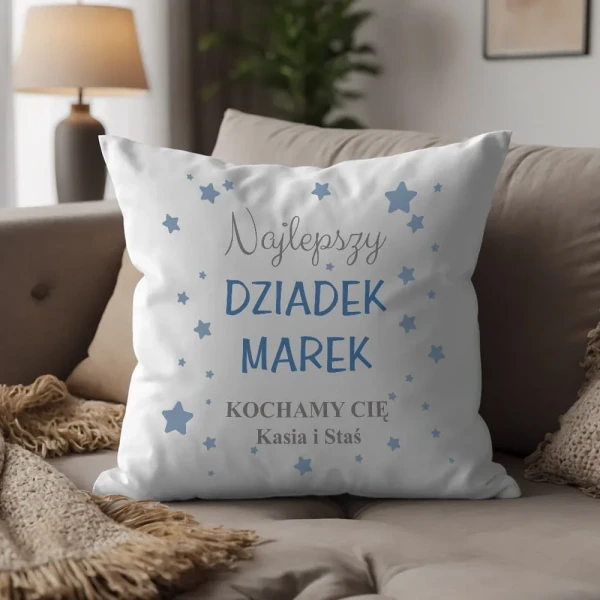 Poduszka Dla Dziadka z Imieniem i Dedykacją