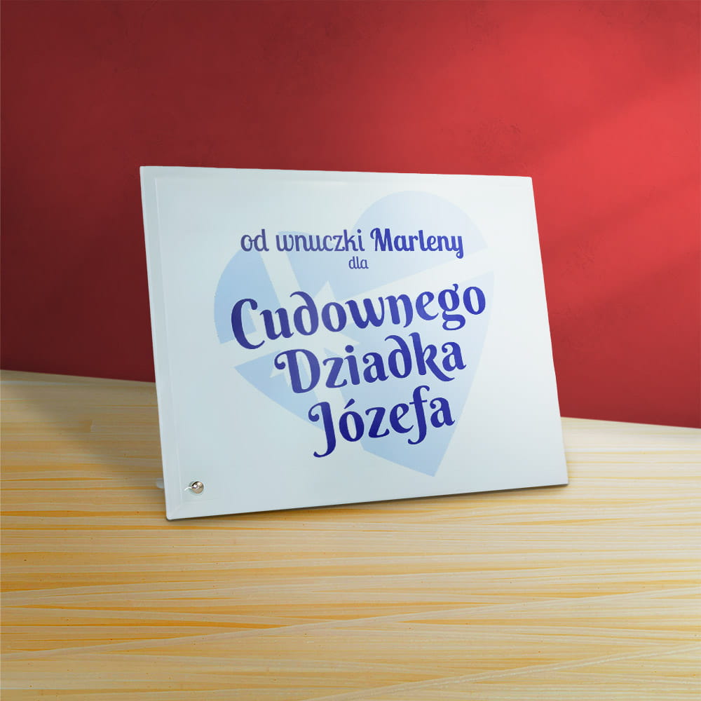 Ramka Na Dzień Dziadka Z Imionami Na Szkle