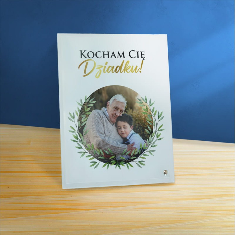 Ramka Na Dzień Dziadka Ze Zdjęciem Na Szkle