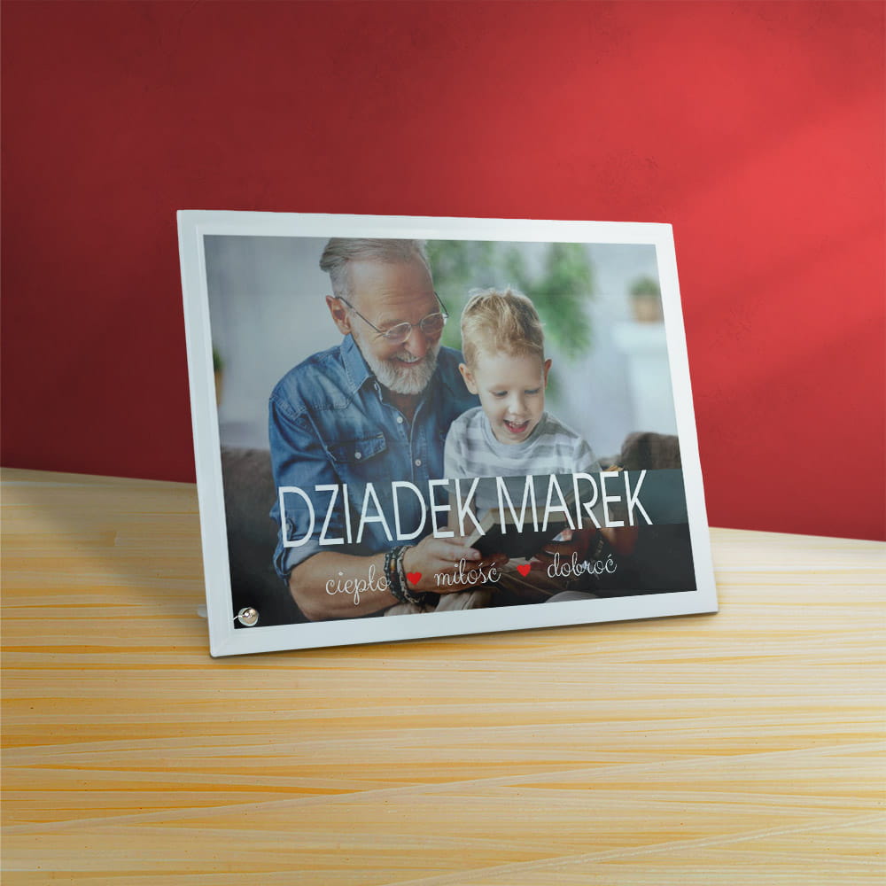 Ramka Na Dzień Dziadka Ze Zdjęciem Na Szkle