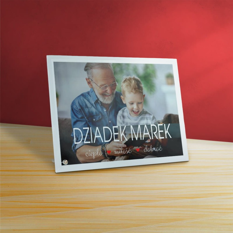 Ramka Na Dzień Dziadka Ze Zdjęciem Na Szkle