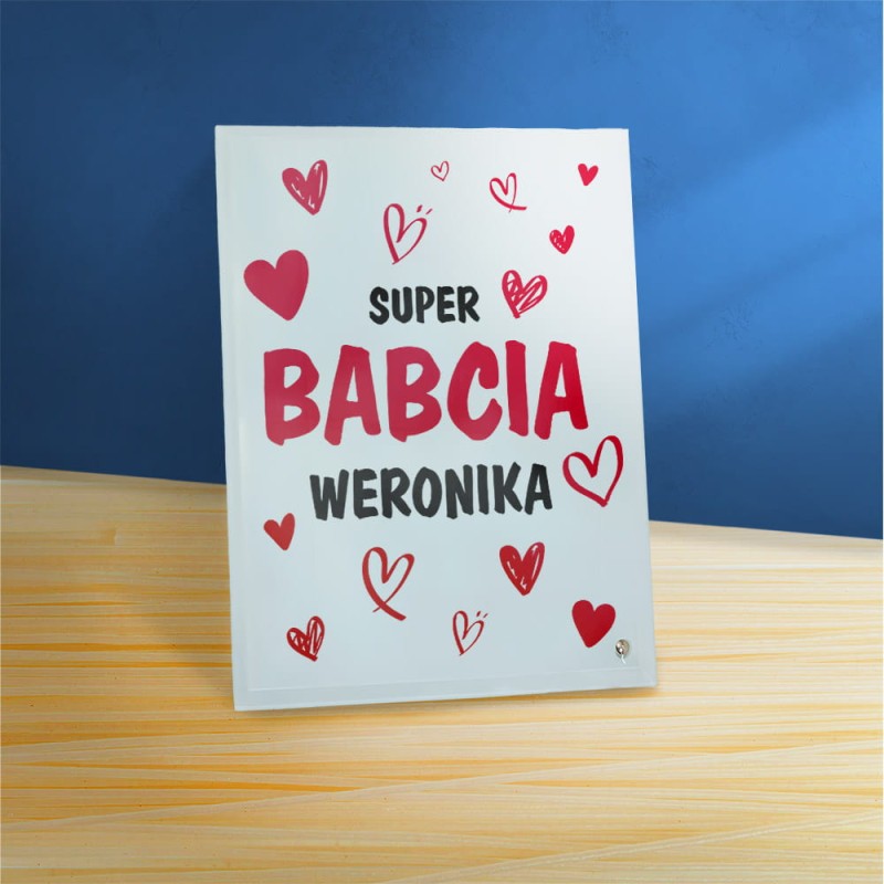 Ramka Na Dzień Babci z Imieniem Na Szkle