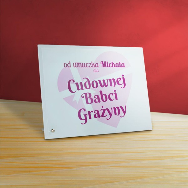 Ramka Na Dzień Babci Z Imionami Na Szkle