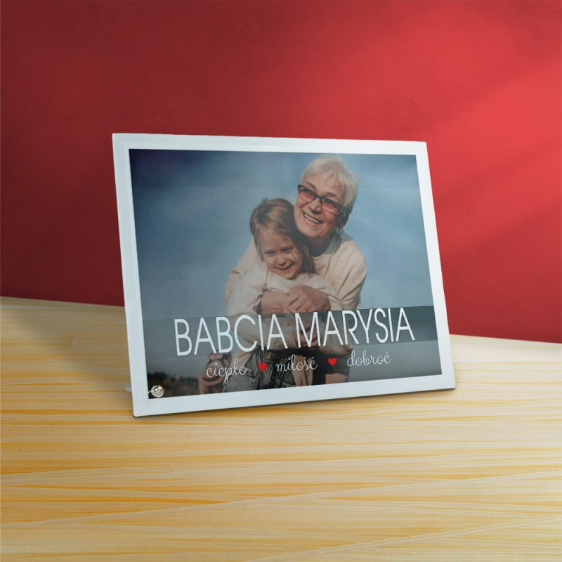 Ramka Na Dzień Babci Ze Zdjęciem Na Szkle