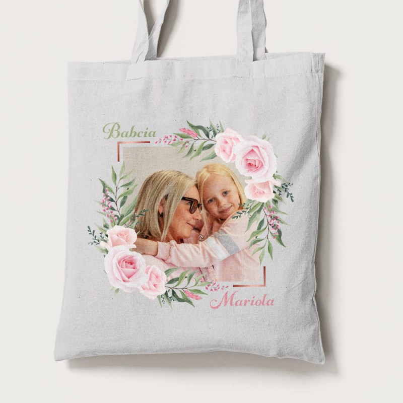 Torba Na Dzień Babci Ze Zdjęciem i Imieniem
