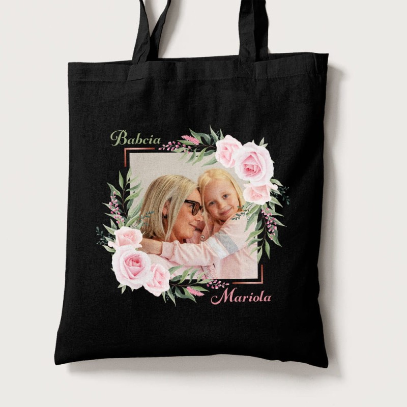 Torba Na Dzień Babci Ze Zdjęciem i Imieniem