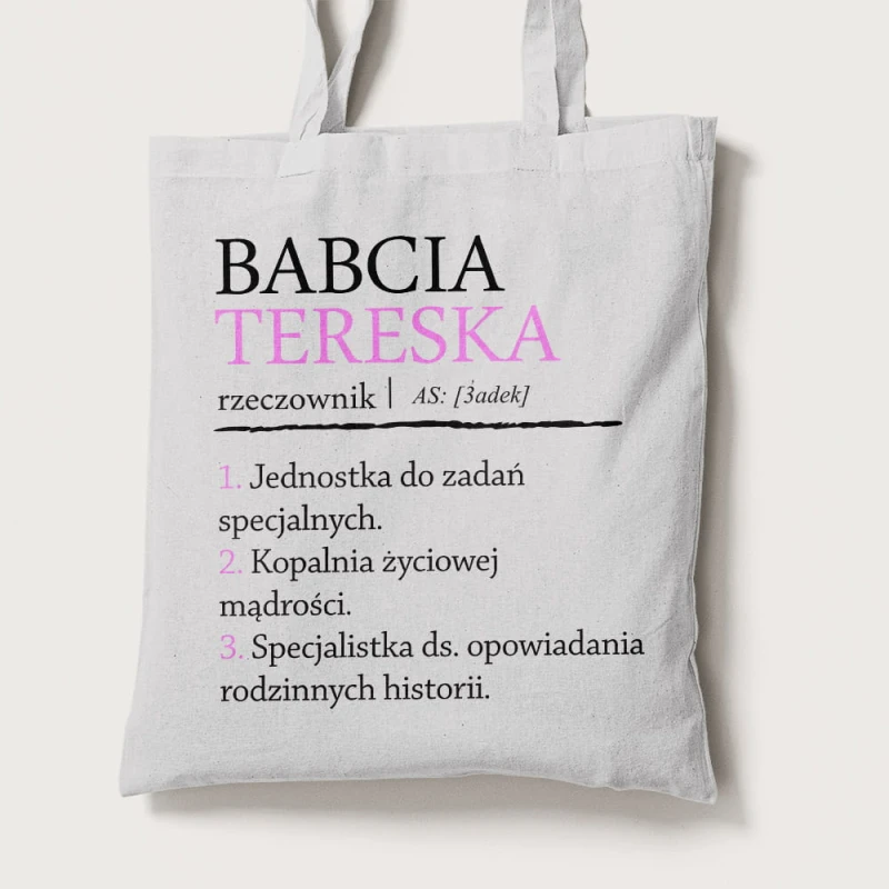 Torba Na Dzień Babci Z Imieniem