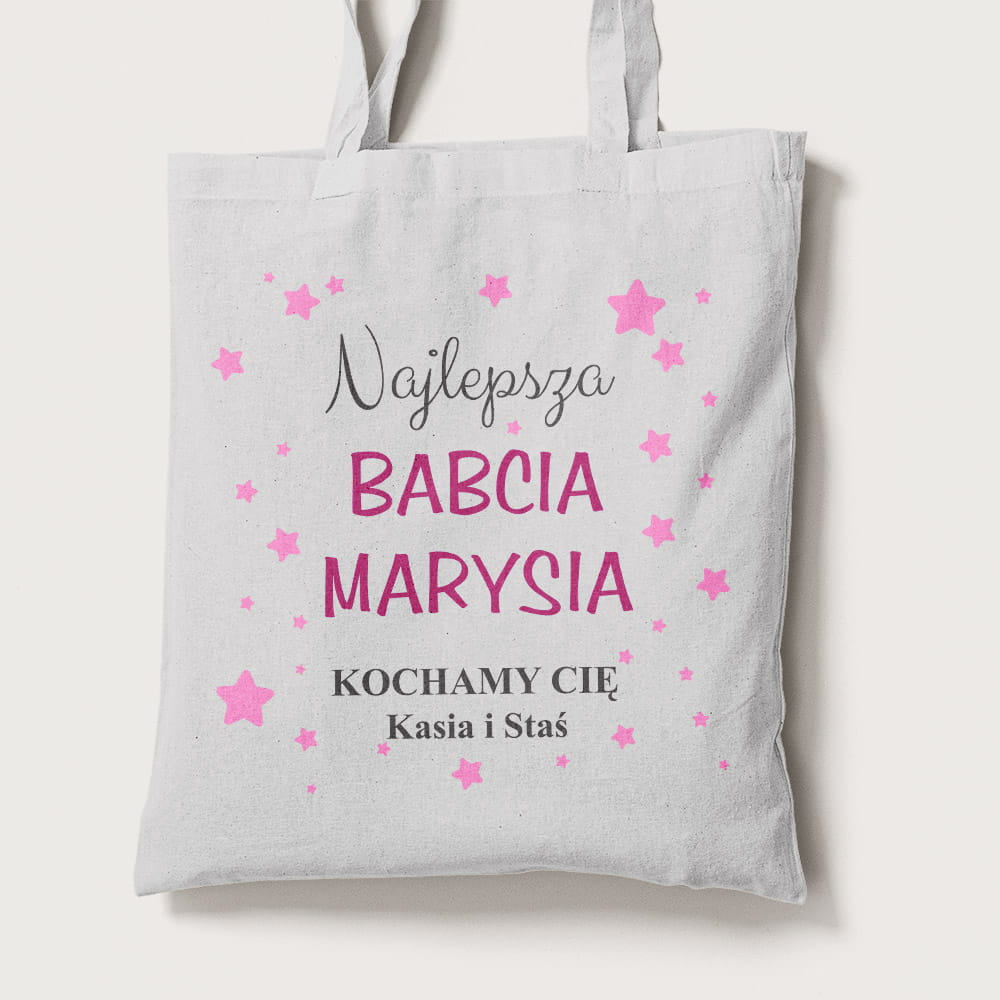 Torba Na Dzień Babci Z Imieniem i Dedykacją