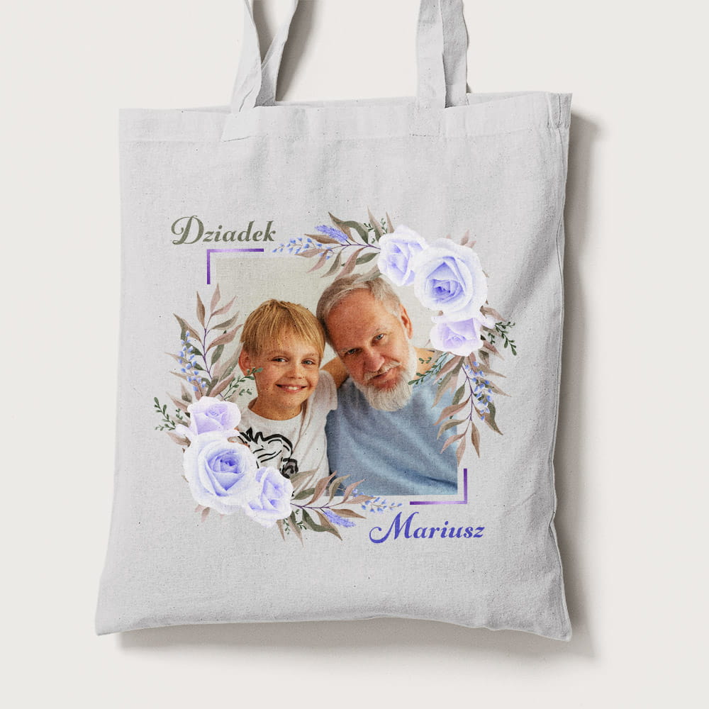 Torba Na Dzień Dziadka Ze Zdjęciem i Imieniem